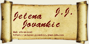 Jelena Jovankić vizit kartica